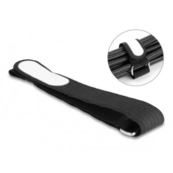 Fascette in velcro DeLOCK 457x25 mm nere 5 pz
