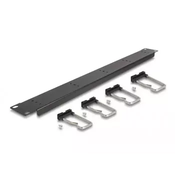 Pannello di gestione cavi DeLOCK 19 pollici 66918 con 5 ganci in metallo nero