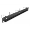 Pannello di gestione cavi DeLOCK 19 pollici 66918 con 5 ganci in metallo nero