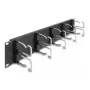 Pannello di gestione cavi DeLOCK 19 pollici 66919 con 10 ganci in metallo nero