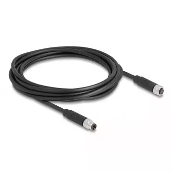 Cavo DeLOCK M8 3 pin codifica A maschio su femmina PUR TPU 3 m
