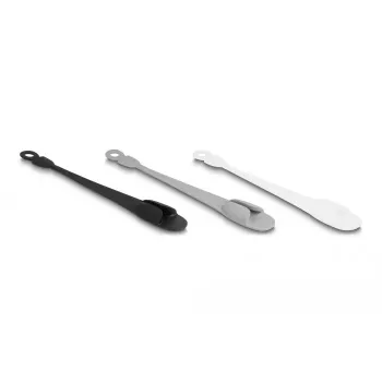 Fermacavi DeLOCK 18427 set autoadesivo 3 pz nero grigio bianco