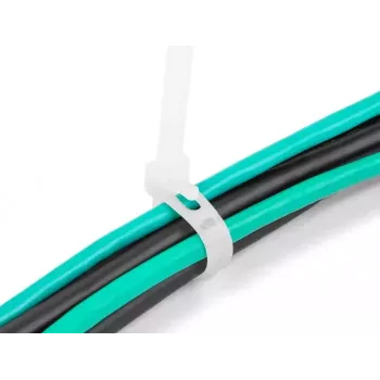 DeLOCK Fascette riutilizzabili, 200 x 7.2 mm, bianco, 100 pz.