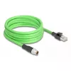 Cavo di rete DeLOCK M12 codifica X 8 poli connettore maschio su connettore maschio RJ45 PUR (TPU) 5 m