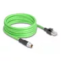 Cavo di rete DeLOCK M12 codifica X 8 poli connettore maschio su connettore maschio RJ45 PUR (TPU) 5 m