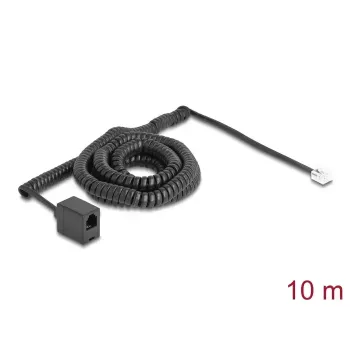 Cavo telefonico DeLOCK 90347 10 m nero RJ-11