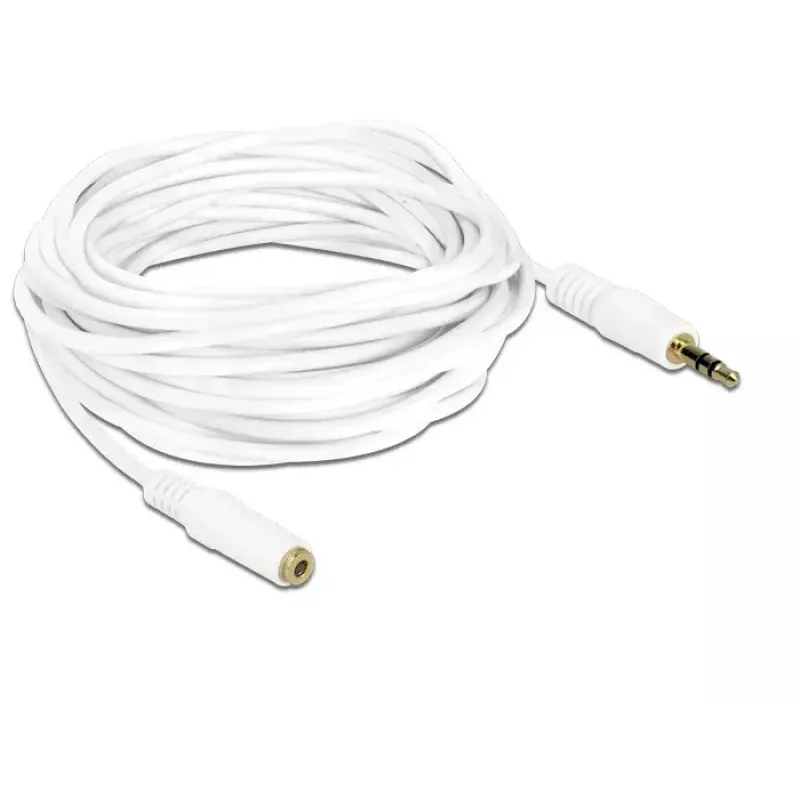 Cavo audio 3,5 mm M-F DeLOCK 83771 5 m bianco