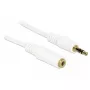 Cavo audio 3,5 mm M-F DeLOCK 83771 5 m bianco