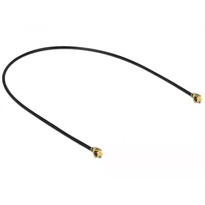 Cavo coassiale DeLOCK 89608 0,2 m MHF (I-PEX) nero oro