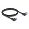 Cavo di rete DeLOCK RJ45 Cat.6A S/FTP angolare a sinistra 1 m nero