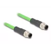 Cavo di rete DeLOCK M12 codifica D 4 poli maschio-maschio PUR (TPU) 1 m