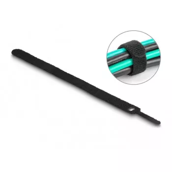 Fascetta per cavi in velcro DeLOCK 19011 200x12 mm nero 10 pz.