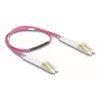 Cavo in fibra ottica DeLOCK LC Duplex su LC Duplex OM4 0,5m
