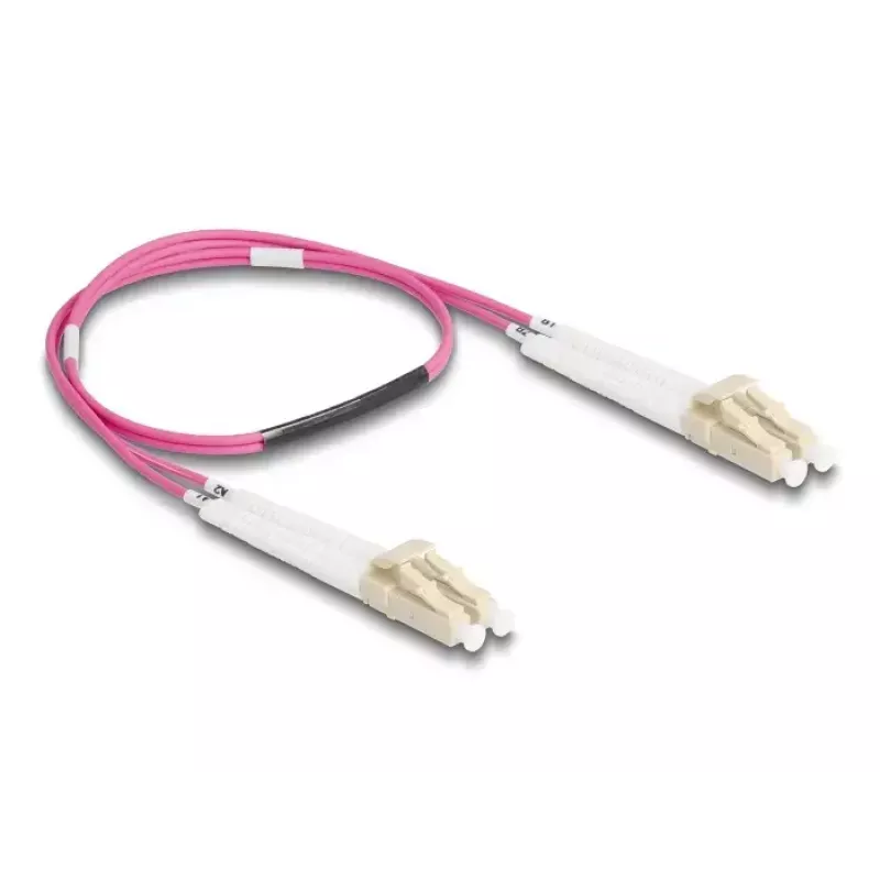 Cavo in fibra ottica DeLOCK LC Duplex su LC Duplex OM4 0,5m