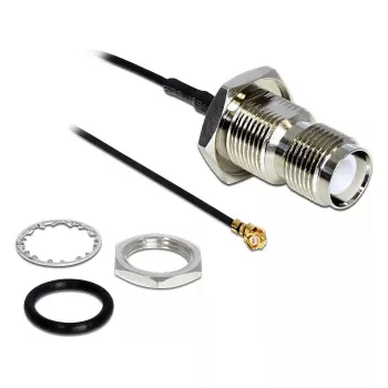 Cavo di segnale DeLOCK 88464 0,2 m nero oro argento