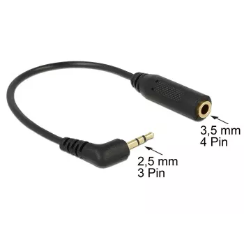 Cavo audio DeLOCK 0,17 m 2,5 mm/3,5 mm