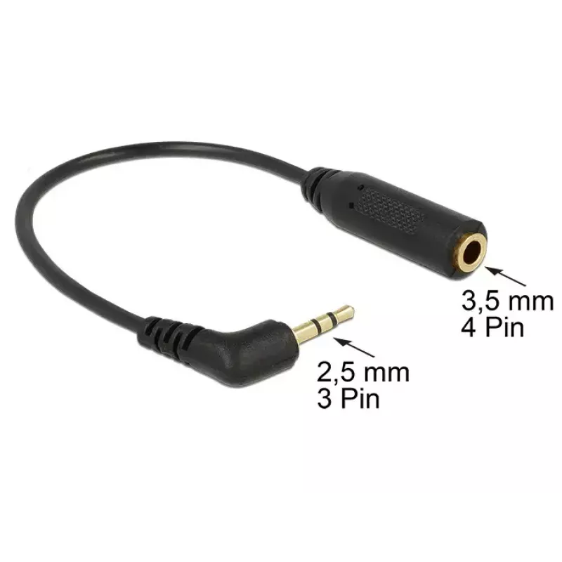 Cavo audio DeLOCK 0,17 m 2,5 mm/3,5 mm