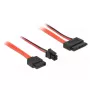 Cavo SATA DeLOCK 0,3 m SATAIII 7p + 4p/SATAIII 13p slim