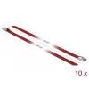 Fascette DeLOCK 18782 acciaio inox rosso 300 mm 10 pz.