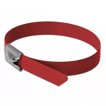 Fascette DeLOCK 18782 acciaio inox rosso 300 mm 10 pz.