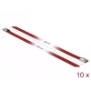 Fascette DeLOCK 18784 acciaio rosso 500 mm 10 pz.