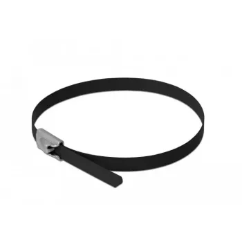 Fascette DeLOCK 18810 acciaio inox nero 10 pz.