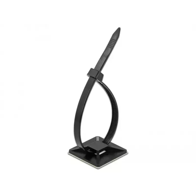 Fissaggio fascette DeLOCK 18675 nero nylon 10 pz.