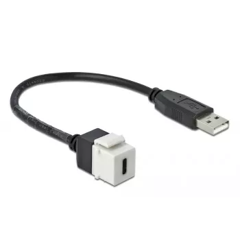Modulo keystone DeLOCK 86382 piatto nero bianco USB C