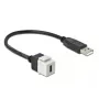 Modulo keystone DeLOCK 86382 piatto nero bianco USB C
