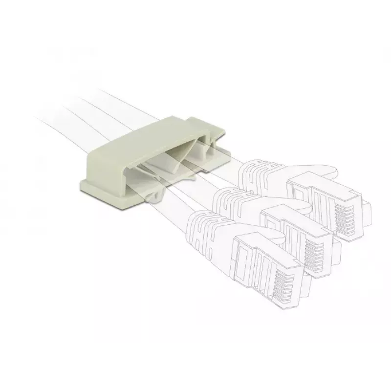 Fermacavi DeLOCK 60186 organizer da pavimento grigio 10 pz.