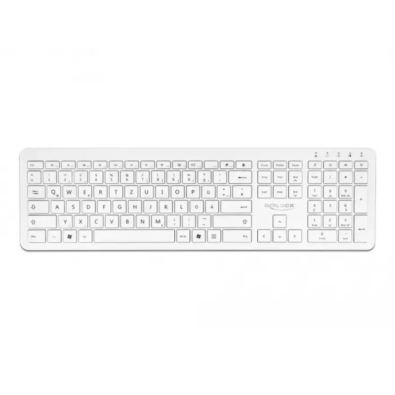 Tastiera DeLOCK 12014 RF Wireless QWERTZ tedesco bianco
