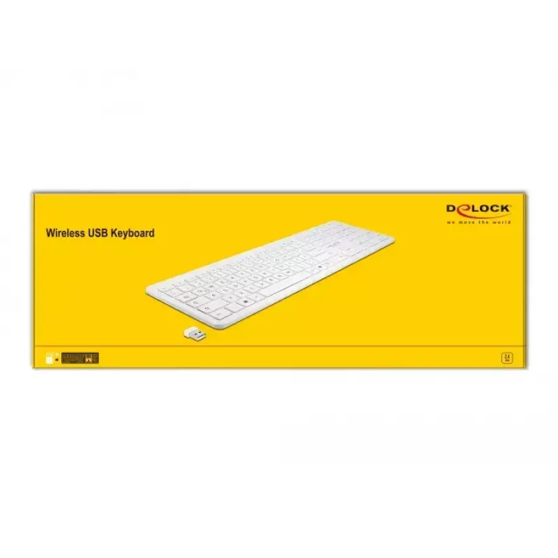 Tastiera DeLOCK 12014 RF Wireless QWERTZ tedesco bianco