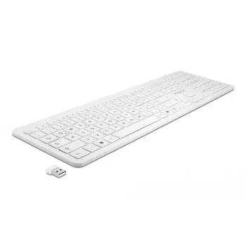 Tastiera DeLOCK 12014 RF Wireless QWERTZ tedesco bianco