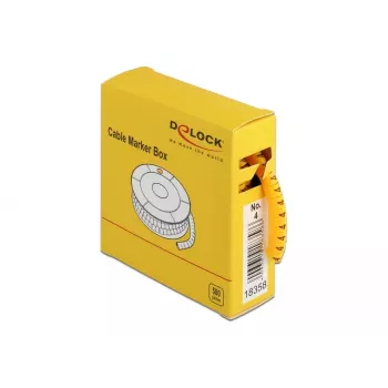 Scatola per marcatura cavi DeLOCK n. 4 giallo 500 pz.