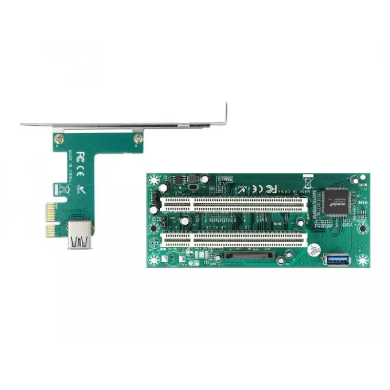 DeLOCK Riser Card PCI Express x1 a 2 x PCI 32 Bit Slot cavo 60 cm