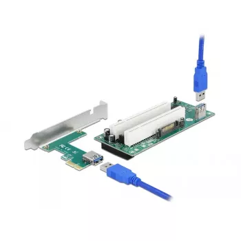 DeLOCK Riser Card PCI Express x1 a 2 x PCI 32 Bit Slot cavo 60 cm