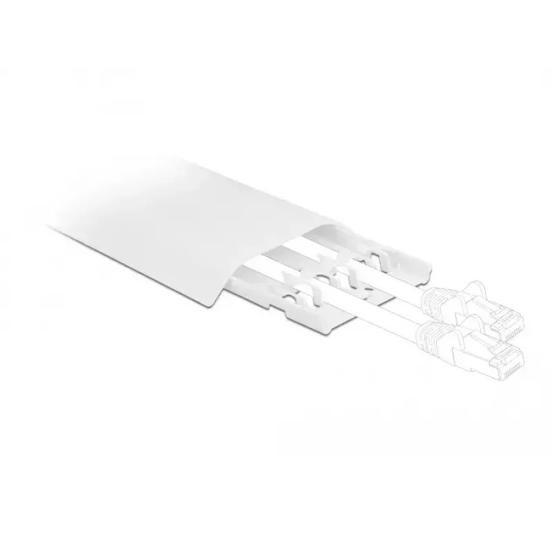 Canalina portacavi DELOCK 20886, polipropilene, bianco, 300×85×10 mm, 2 pz.