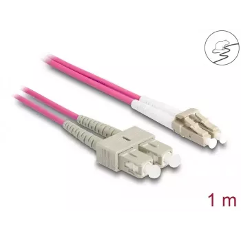 Cavo in fibra ottica DeLOCK LC Duplex a SC Duplex OM4 1 m