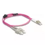 Cavo in fibra ottica DeLOCK LC Duplex a SC Duplex OM4 1 m