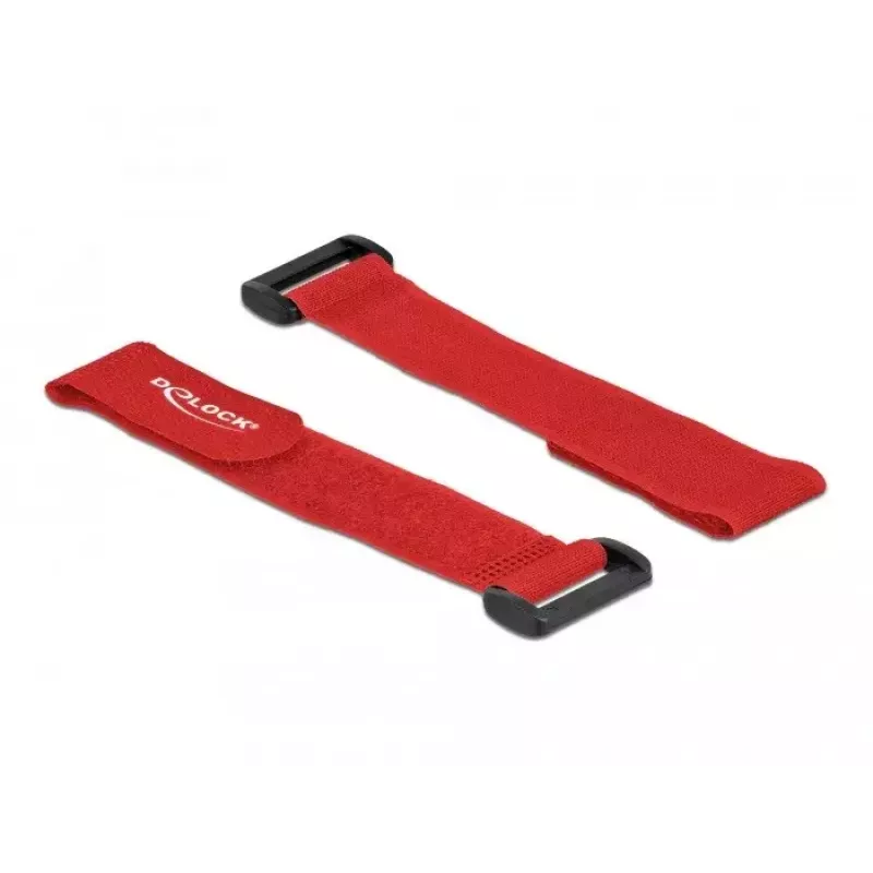 Fascetta serracavi in velcro DeLOCK 19532 rosso 5 pz.