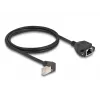 Prolunga di rete DeLOCK S/FTP RJ45 90° angolare a RJ45 Cat.6A 1 m nero