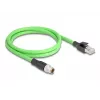 Cavo di rete DeLOCK M12 X-codificato 8 poli maschio a RJ45 maschio PUR TPU 2 m