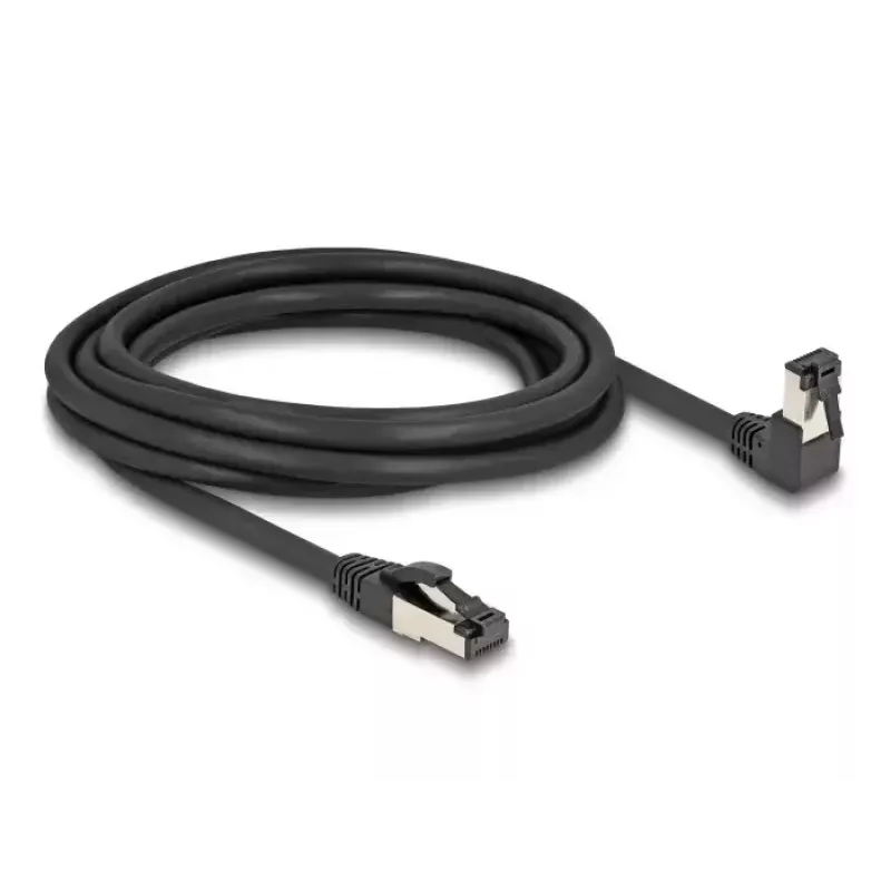 Cavo di rete DeLOCK RJ45 Cat.8.1 90° angolare / dritto 3 m nero