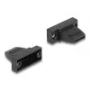 Passacavo DELOCK custodia D-Sub 9 poli per cavo piatto, plastica, nero, 25×32×14 mm
