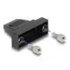 Passacavo DELOCK custodia D-Sub 9 poli per cavo piatto, plastica, nero, 25×32×14 mm