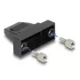 Passacavo DELOCK custodia D-Sub 9 poli per cavo piatto, plastica, nero, 25×32×14 mm