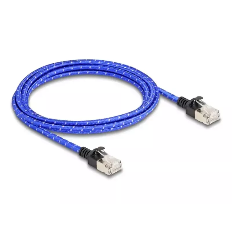 Cavo di rete DeLOCK RJ45 2 m Cat6A U/FTP blu