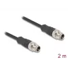 Cavo di rete DeLOCK M12 X-codificato 8 poli connettore maschio su connettore maschio Cat5e 2 m nero