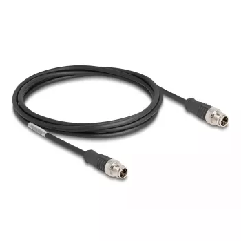 Cavo di rete DeLOCK M12 X-codificato 8 poli connettore maschio su connettore maschio Cat5e 2 m nero