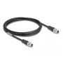 Cavo di rete DeLOCK M12 X-codificato 8 poli connettore maschio su connettore maschio Cat5e 2 m nero
